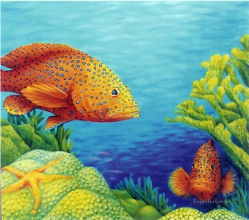 Animal Painting - amh0033D mundo marino moderno océano